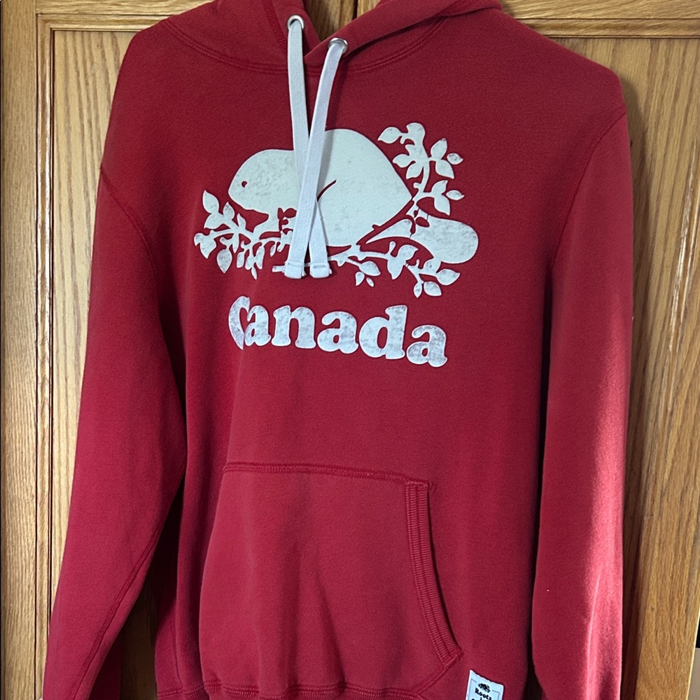 Roots Red Hoodie with White Logo